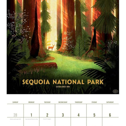 2027 The Art of the National Parks Wall Calendar