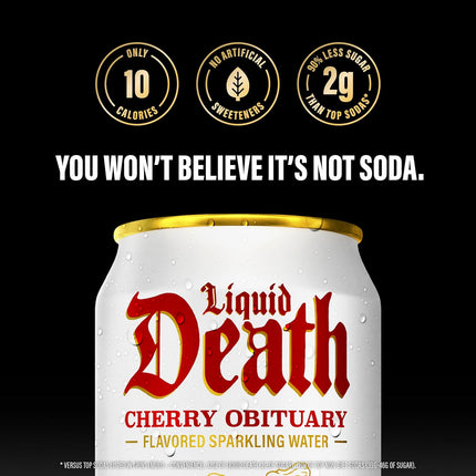 Cherry Soda-Flavored Sparkling Water, 12 Fl Oz Cans, Pack of 12