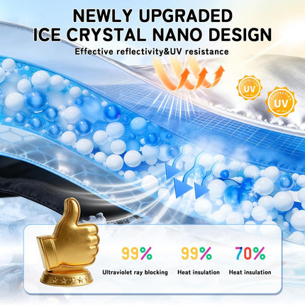 Custom Fit Windshield Sun Shade for 2019-2026 Front Windshields