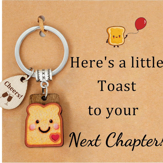 Cute Toast Keychain for Girls - New Beginnings Gift