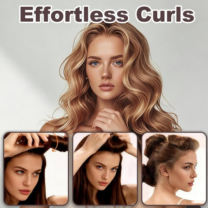 SourceToHome FuenteACasa Heatless Curls Overnight Hair Curlers - 4 Pcs No-Heat Curling Rod to Sleep — Home & Lifestyle