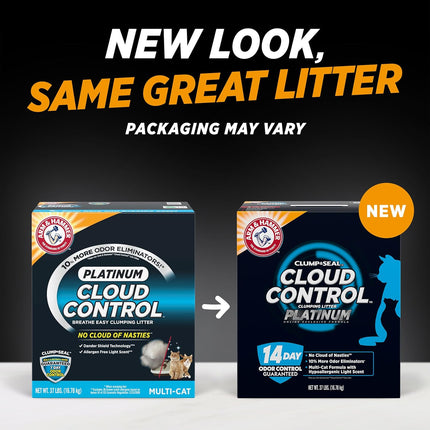 PawHaven RefugioPata ARM & HAMMER Cloud Control Platinum Cat Litter, Multi-Cat Clumping Litter — Pet Supplies