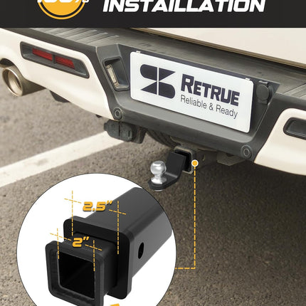 DriveForge ForjaRuta RETURE 2.5 Inch to 2 Inch Hitch Reducer, 2" Receiver Hitch Adapter — Auto & Moto
