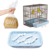 100 Pcs Disposable Clear Plastic Bird Cage Liners, 34 x 22 Inch Universal Tray Bags