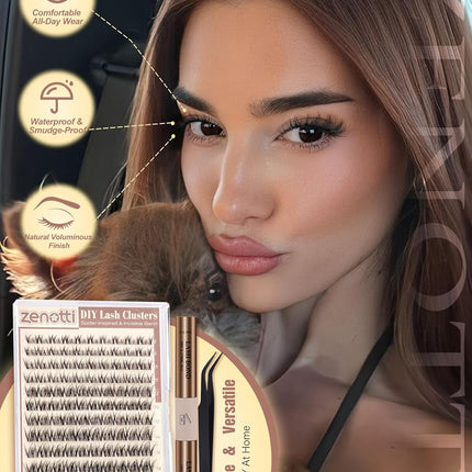 Spider Lashes Cluster Kit, Wispy D Curl Lash Clusters 8-16mm