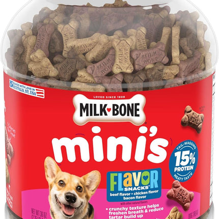 Mini Flavor Crunch Dog Biscuits, 36 Oz Canister