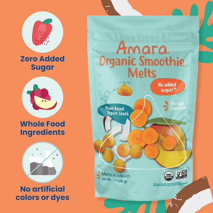 Mango Carrot Organic Smoothie Melts for Babies & Toddlers