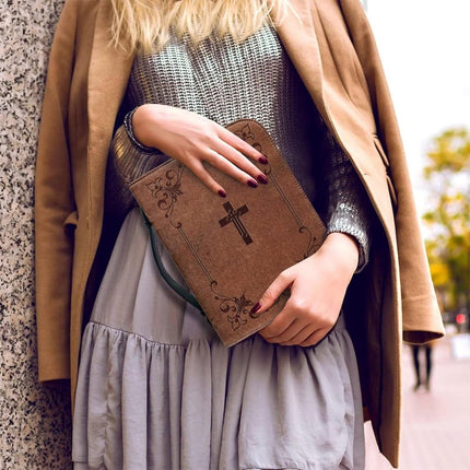 PU Leather Bible Cover Case for Women and Men