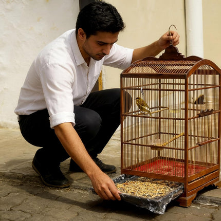 100-Pack Large Clear Disposable Bird Cage Liners, 34 x 22 Inch Waterproof Plastic Tray Film