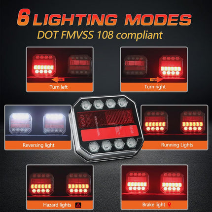 Wireless Magnetic Rechargeable LED Trailer Light Kit