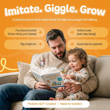 Imitation Book: Interactive Learn to Talk Board Book for Toddlers Ages 0-4