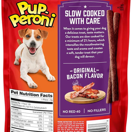 Original Bacon Flavor Dog Treats, 5.6 oz, Pack of 8