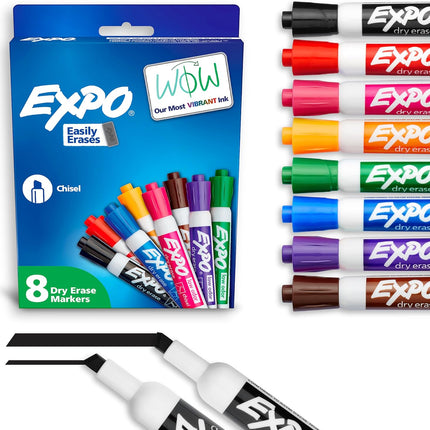 Low-Odor Chisel Tip Dry Erase Markers for Home & Kitchen