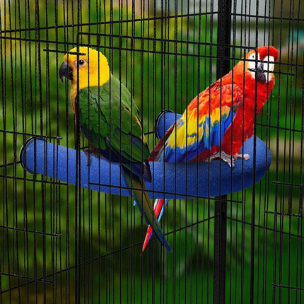 Blue U Shape Bird Perch Stand Toy Platform