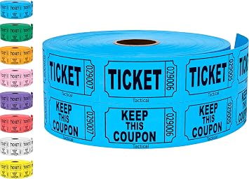 1000 Blue Raffle Tickets, Double Roll for Events, Entry, Class Rewards, Fundraisers and Prizes