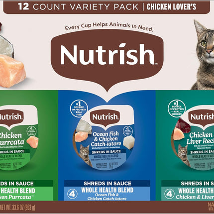PawHaven RefugioPata Nutrish Grain Free Chicken Lover's Whole Health Blend Variety Pack Wet Cat Food — Pet Supplies