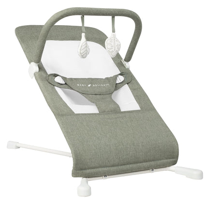 Highland Baby Bouncer | Infant 0-6 Months | 3-Position Recline | Sage Tweed