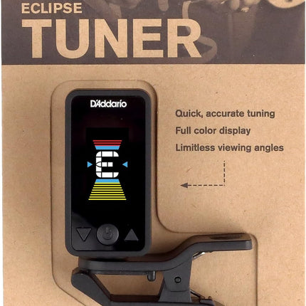 Eclipse Headstock Clip-On Guitar Tuner, Black