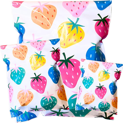 14.5x19 Colorful and Stylish 50 Pack Poly Mailer Bags with Unique Designs
