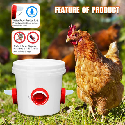 SourceToHome FuenteACasa Chicken Feeder & Waterer Combo Kit – 8 Pack Total (4 Automatic Feeder — Home & Lifestyle