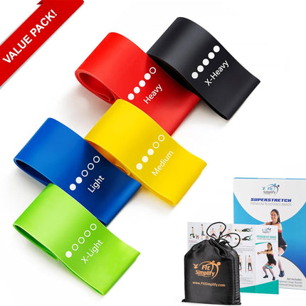 Fit Simplify Resistance Bands - carry bag included