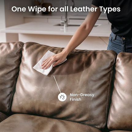 Leather Cleaner Wipes 4-in-1 Cleaner and Conditioner, 3 Pack (90 Total)