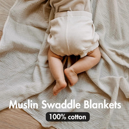 Muslin Swaddle Blankets for Newborns, 3 Pack Bright Colors