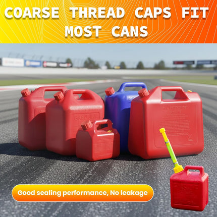 4 PCS Universal Gas Can Cap Replacement - Coarse Thread Fuel Tank Lid