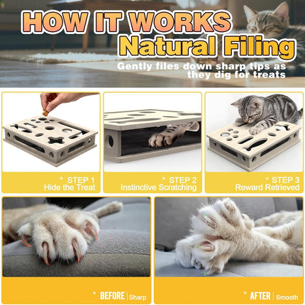Interactive Cat Scratch Puzzle Enrichment Box