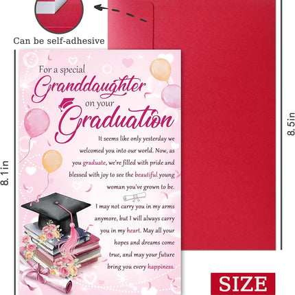SourceToHome FuenteACasa Graduation Card for Granddaughter, Heartfelt Granddaughter Graduation Card — Home & Lifestyle
