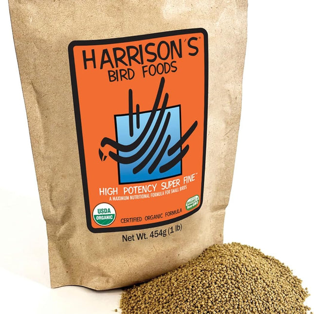 High Potency Maximum Nutritional Formula Bird Food for Small to Medium Birds, Organic Non-GMO, 1 lb
