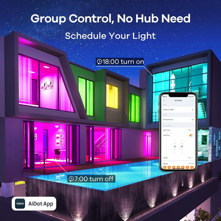 Smart Color Changing LED Light Bulbs, A19 E26, 4-Pack