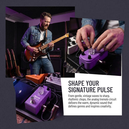 Analog Tremolo Effect Pedal for Electric Guitar
