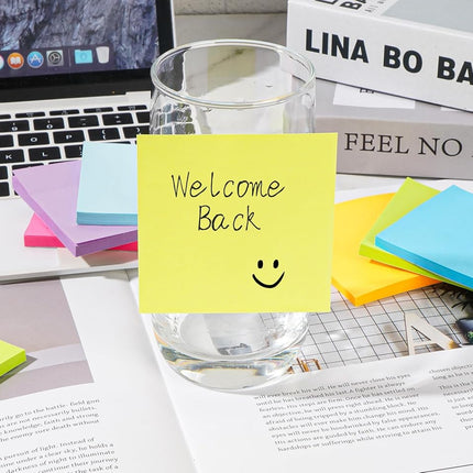(18 Pads) Pop Up Sticky Notes 3x3 Refills, Strong Adhesive Memo Pad Bulk with 9 Bright Colors, Suitable for Home, Office, Sch