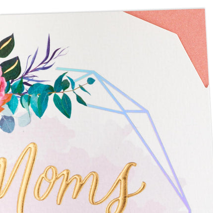 Mother's Day Card with Floral Gemstone Design