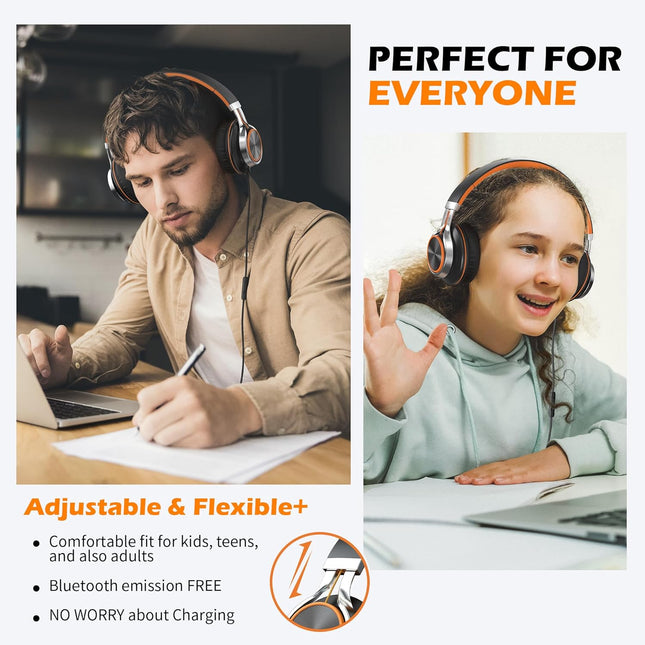 C8 Wired On-Ear Headphones with Microphone and Volume Control