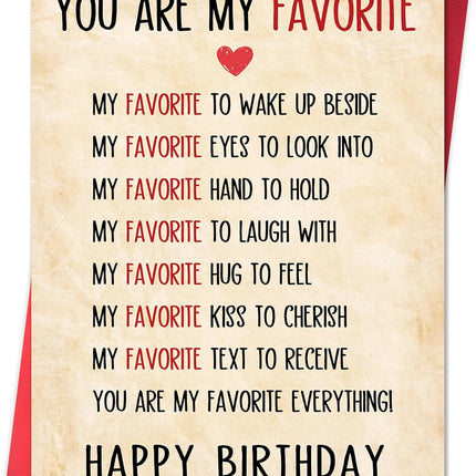 Romantic Happy Birthday Card for Him or Her
