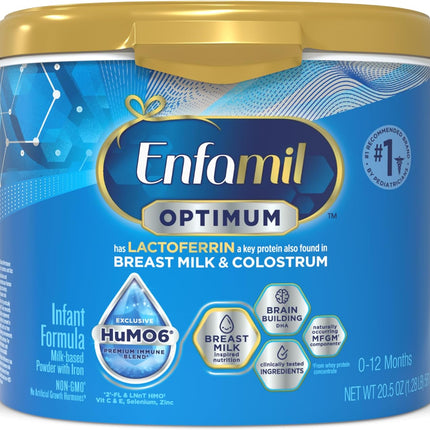 Optimum Immune & Brain Support Powder Baby Formula, 20.5 oz Tub