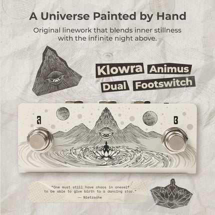Animus Dual Momentary Footswitch Controller for Guitar Pedals, Khaki