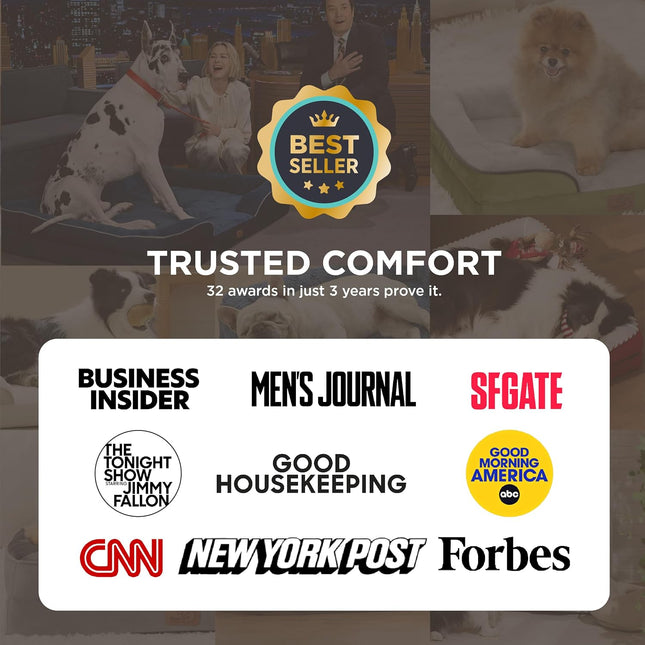 Orthopedic Waterproof Dog & Cat Sofa Bed, Grey, 35"