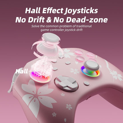 Sakura Pink Wireless Controller for Switch, Switch 2, PC, Mobile and Steam Deck
