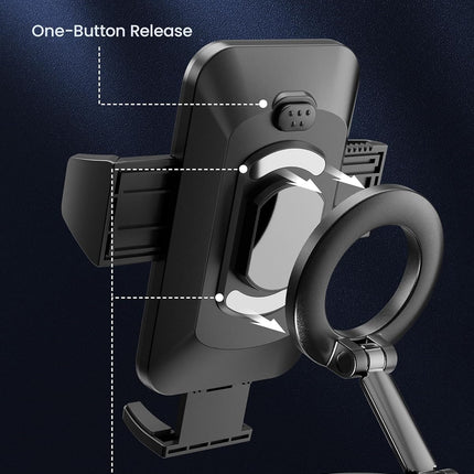 360 Universal Suction Car Phone Mount with Magnetic Clip