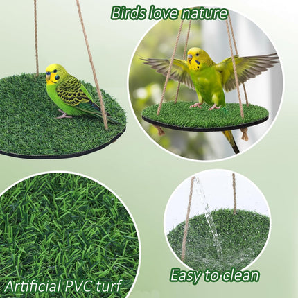 TerraBound TierraRumbo Large Bird Foraging Mat Toys, Bird Grass Hammock Swing Mat for Parrot — Outdoor & Adventure