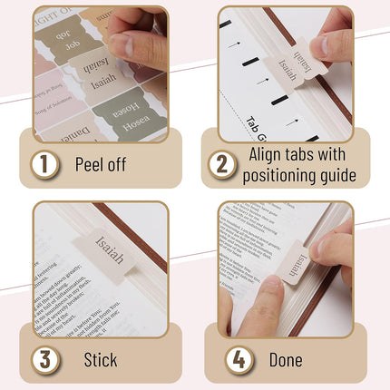 Boho Laminated Bible Tabs, 75 Count