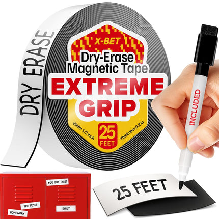 PlaySphere EsferaJuego X-bet MAGNET Magnetic Strips - 1 Inch x 25 Feet Magnetic Tape Roll — Toys & Games