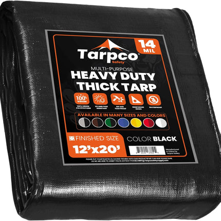 TerraBound TierraRumbo Tarpco Safety Extra Heavy Duty 14 Mil Tarp Cover, Waterproof — Outdoor & Adventure