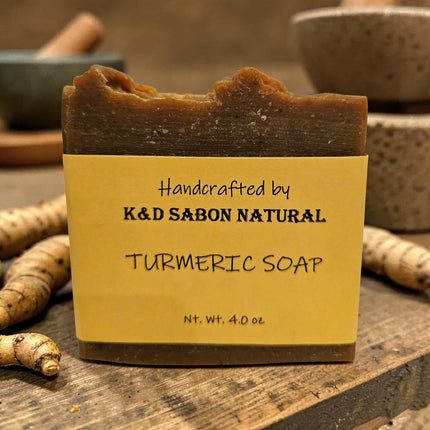 HomeChef ChefDelHogar K&D Turmeric Soap - Natural Golden Glow Exfoliating Bar Soap - 4oz Handcrafted — Kitchen & Home