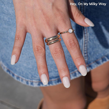 Semi-Cured Gel Nail Strips | No LED Lamp Needed | White Jelly
