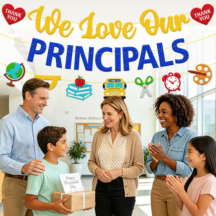 We Love Our Principals Day Decoration Banner