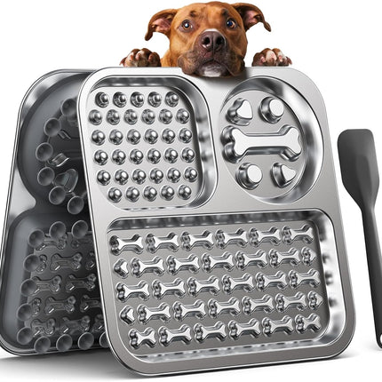 Large Stainless Steel Lick Mat for Dogs and Cats